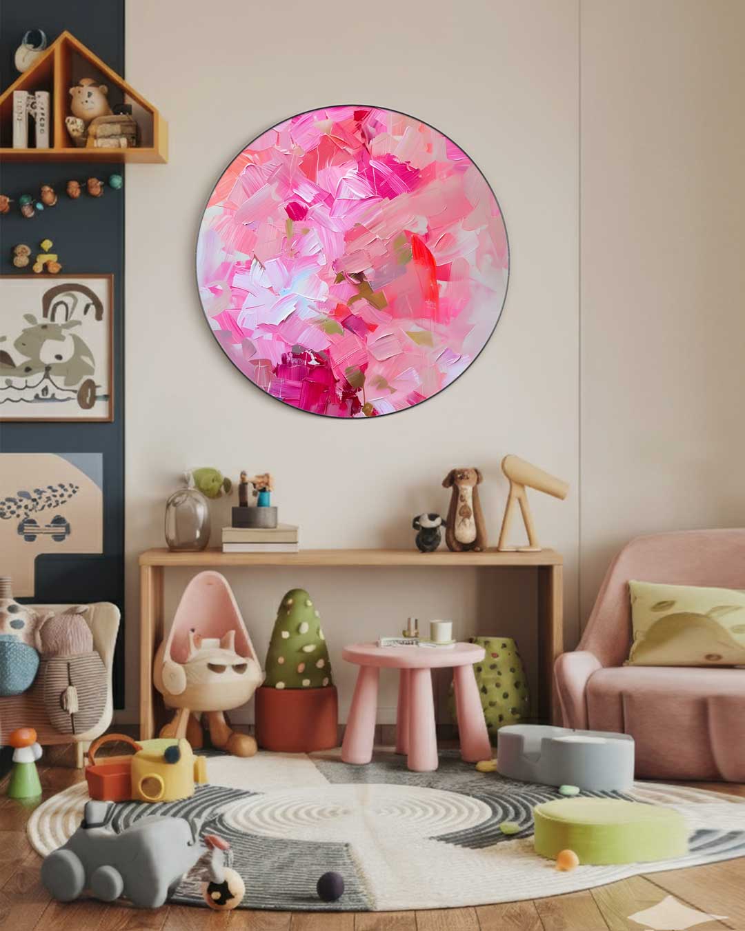 Roze Droom Muurcirkel