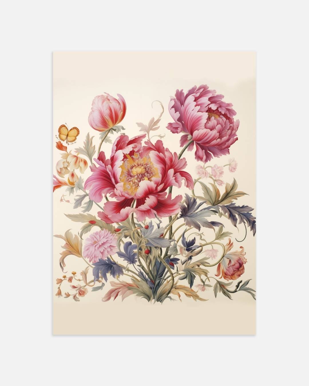 Klassieke botanische bloemen Poster