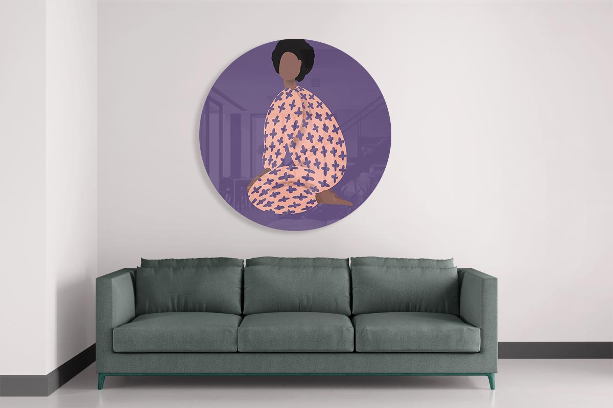 Stijlvolle Muurcirkel met Abstracte Kunst-WallArtistic