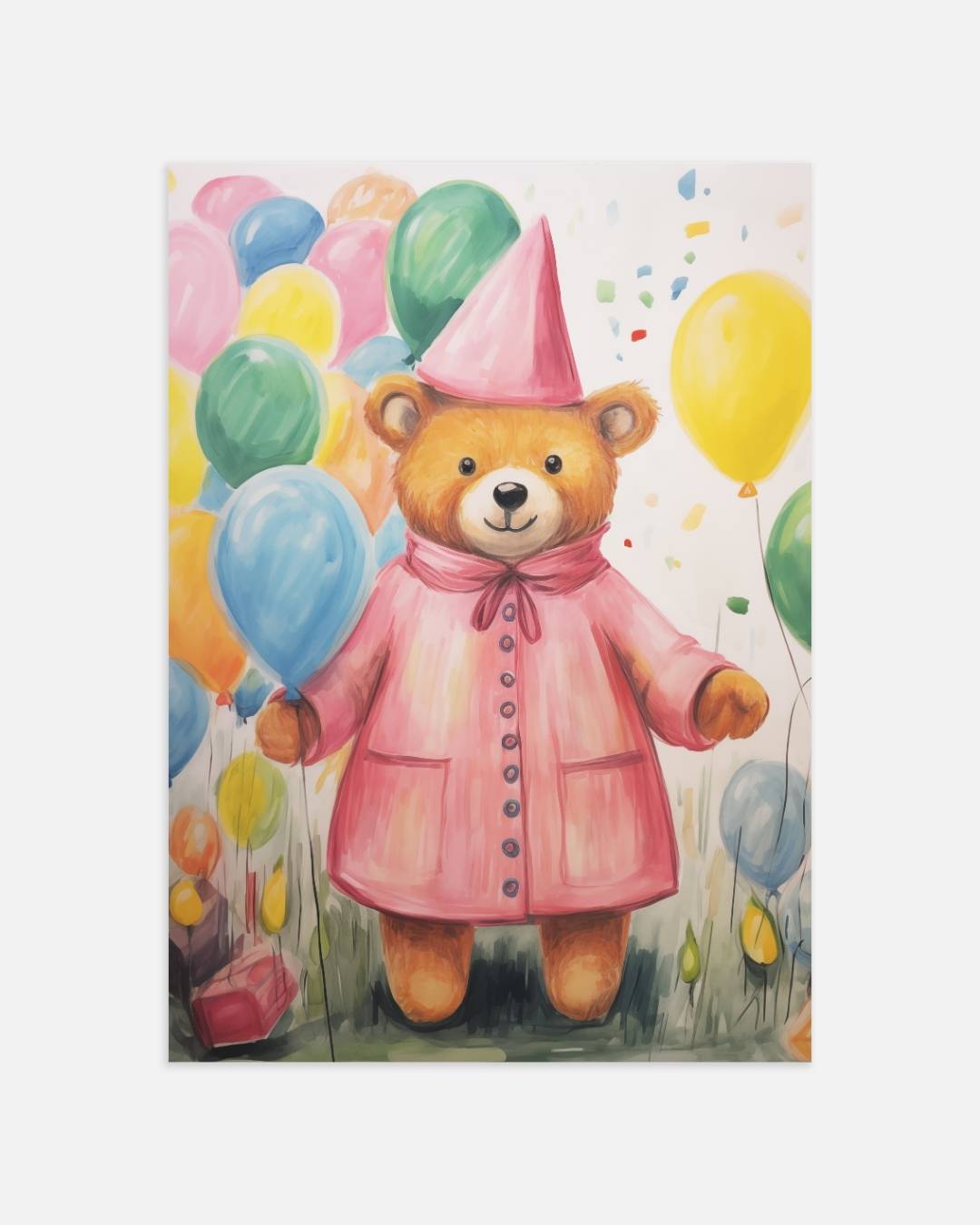 Feestelijke teddybeer Poster