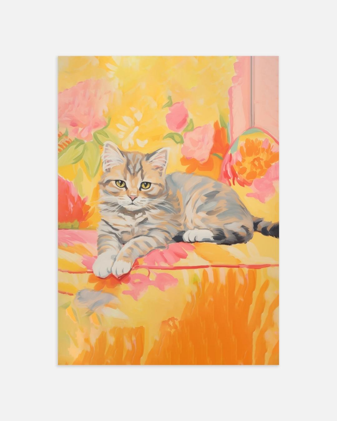 Zonnige Kattenrust Poster