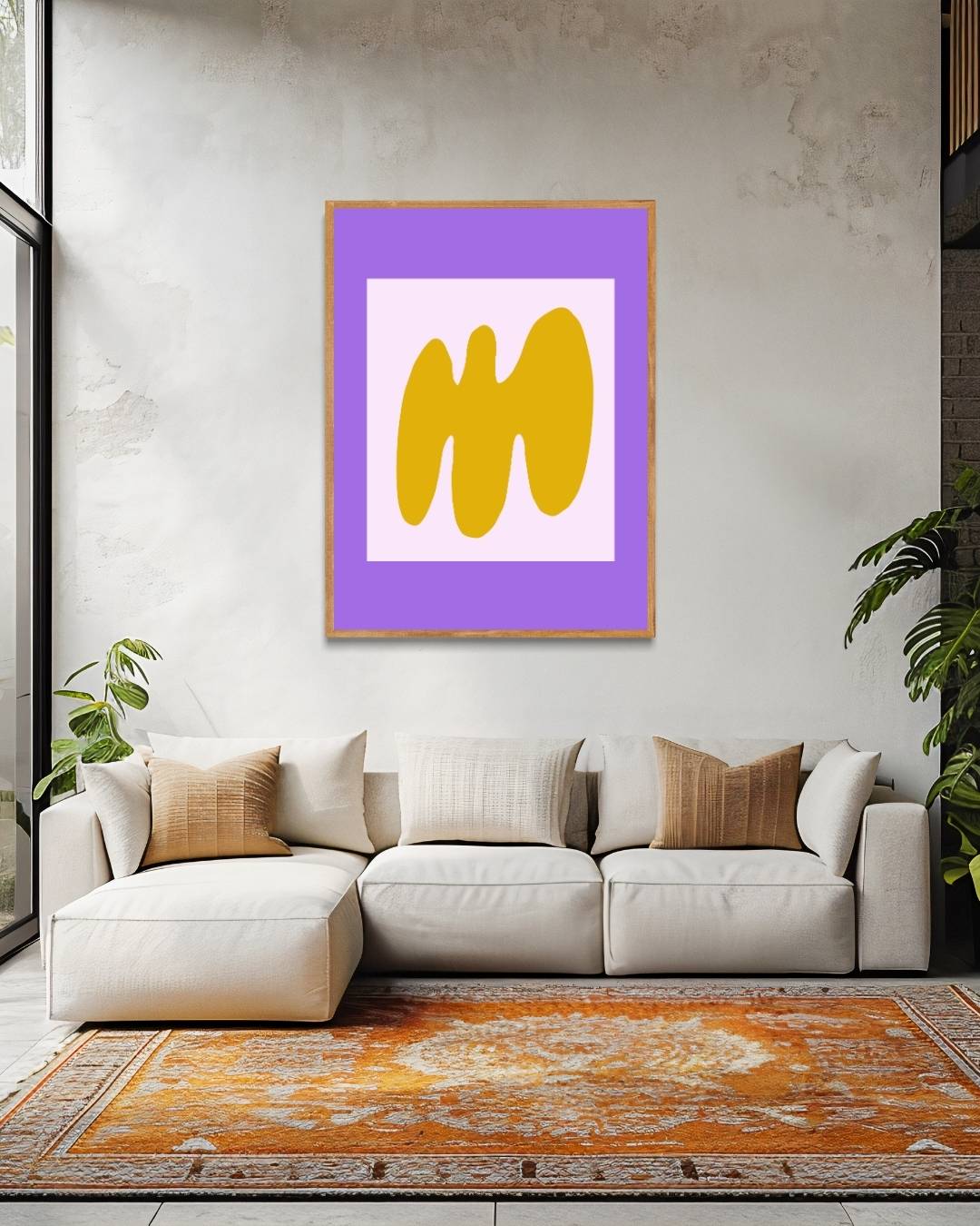 Abstract ochre Poster