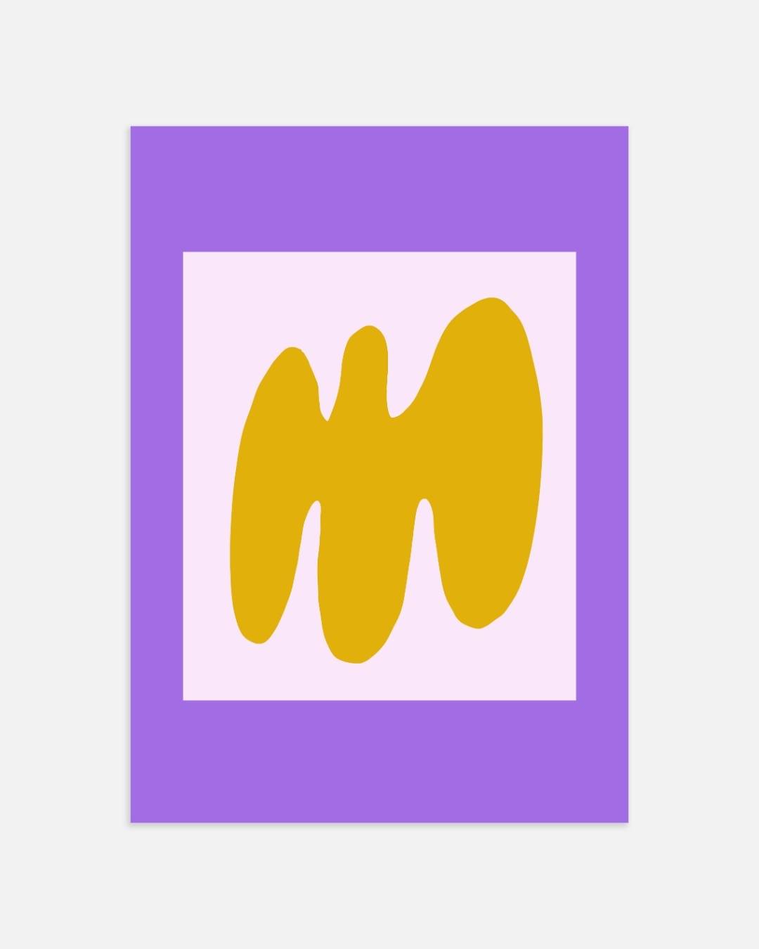 Abstract ochre Poster