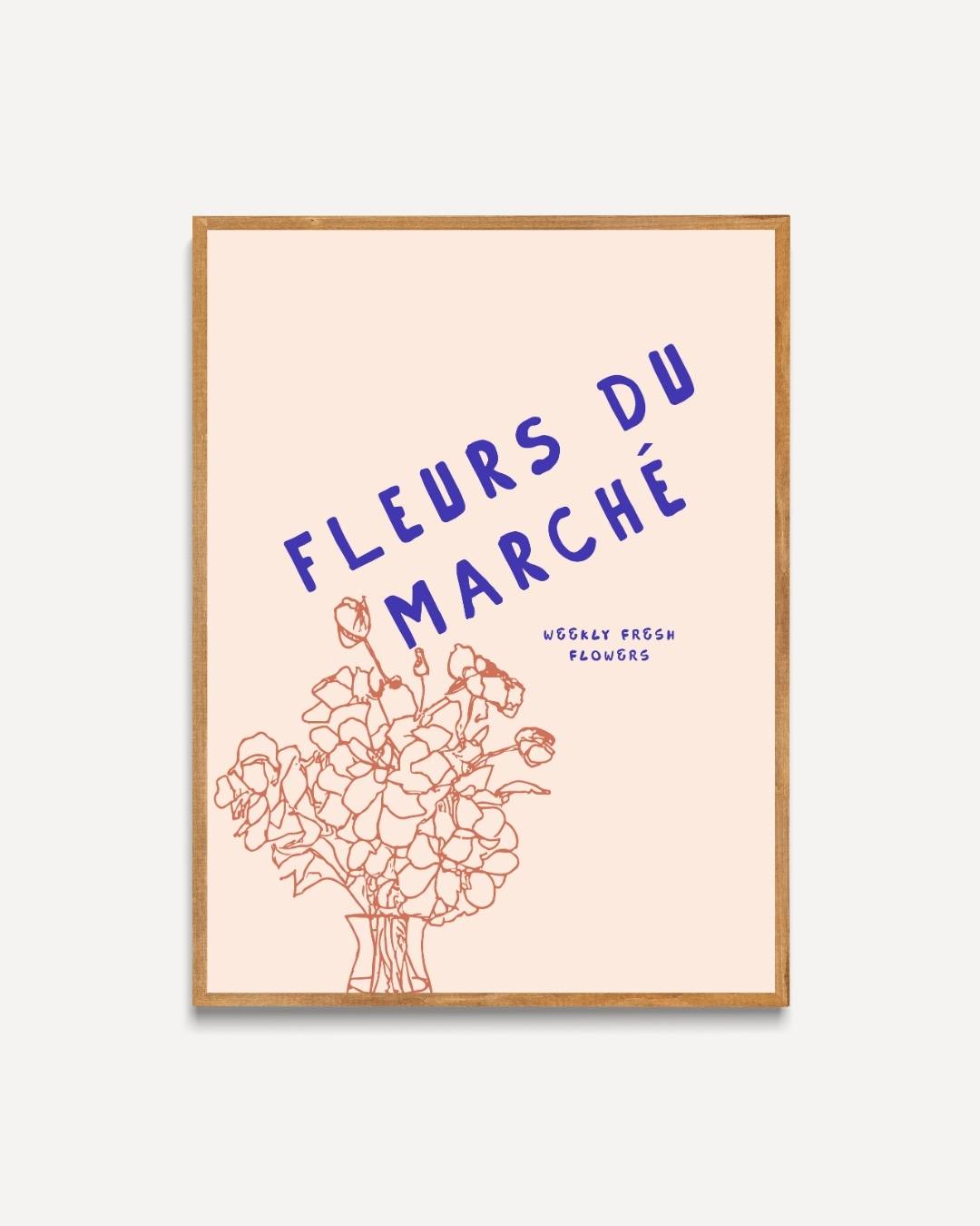 Fleurs du marché Poster