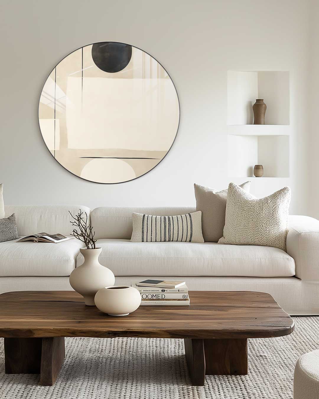 Moderne Beige Muurcirkel