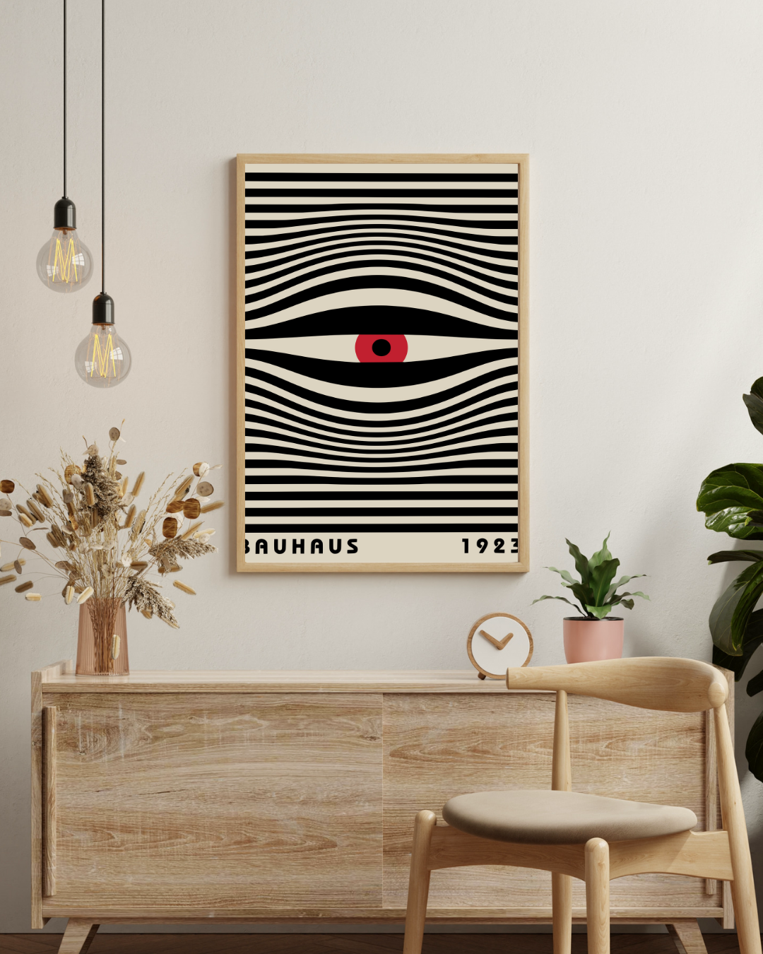Bauhaus zebra oog Poster