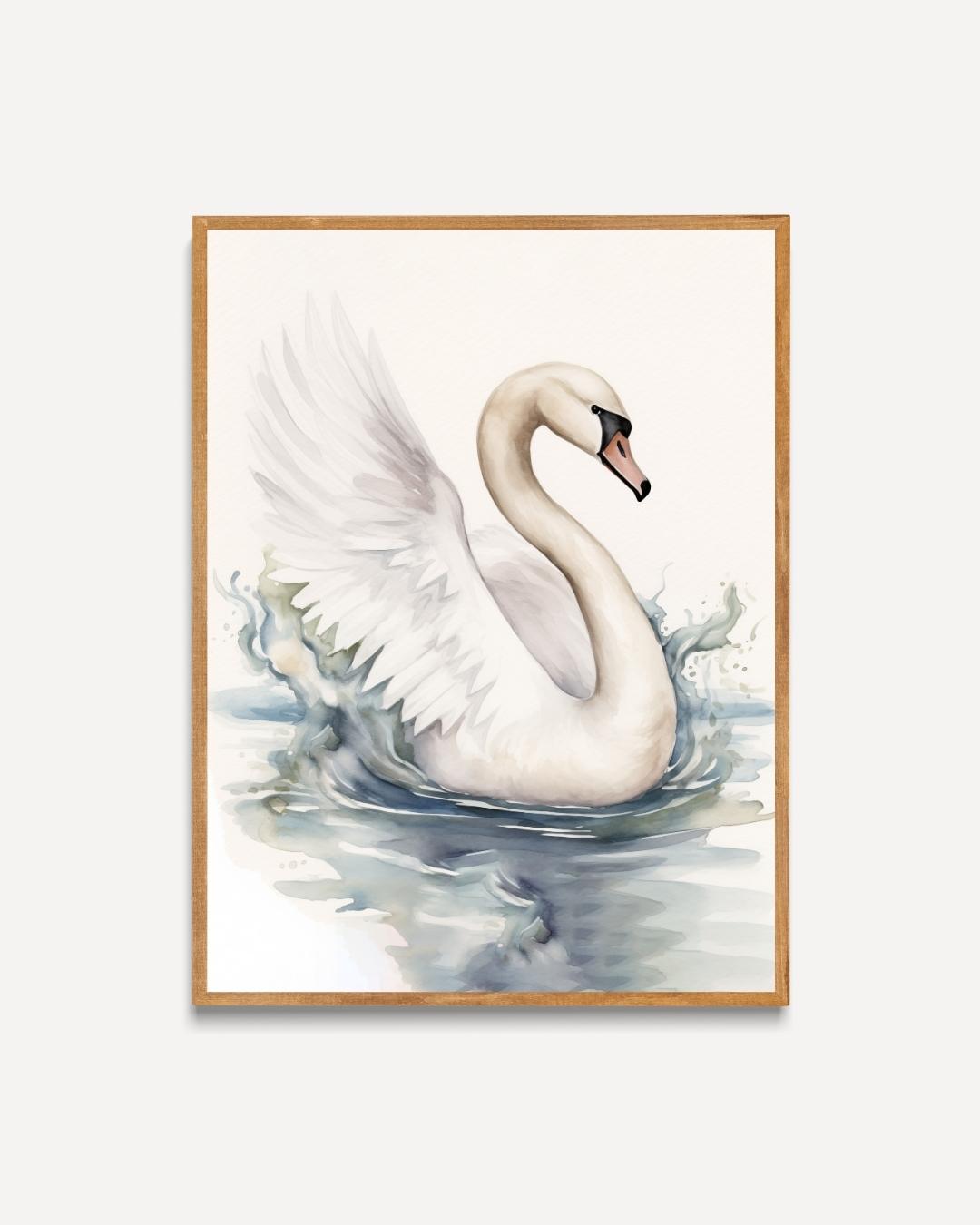 Elegantes Schwan-Poster