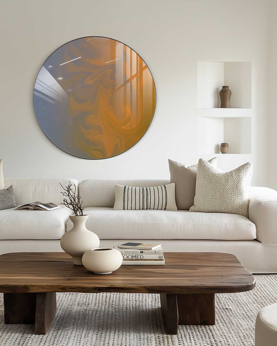 Vrolijke Oranjedroom Muurcirkel