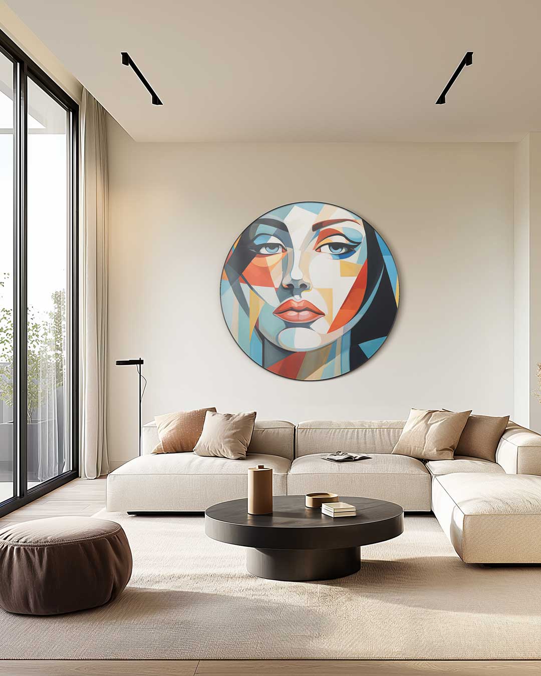 Abstracte Kleurenpracht Muurcirkel-WallArtistic