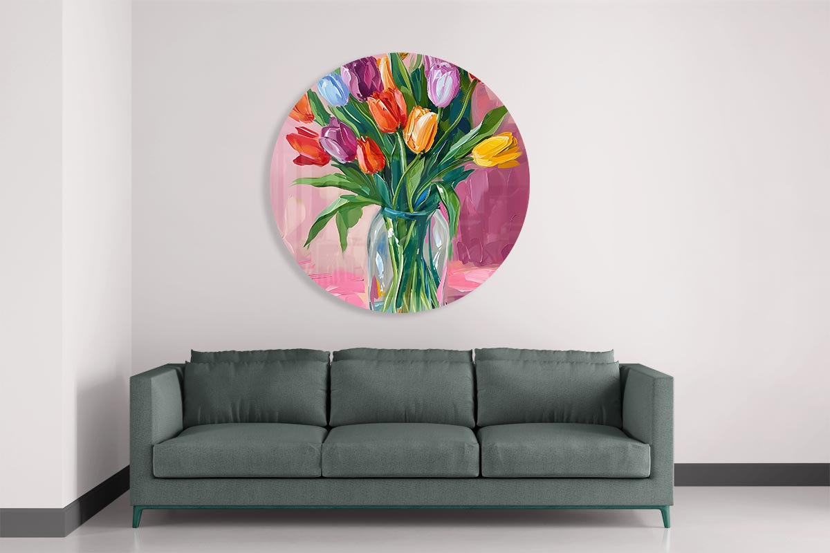 Bloemrijke Tulpenpracht Muurcirkel