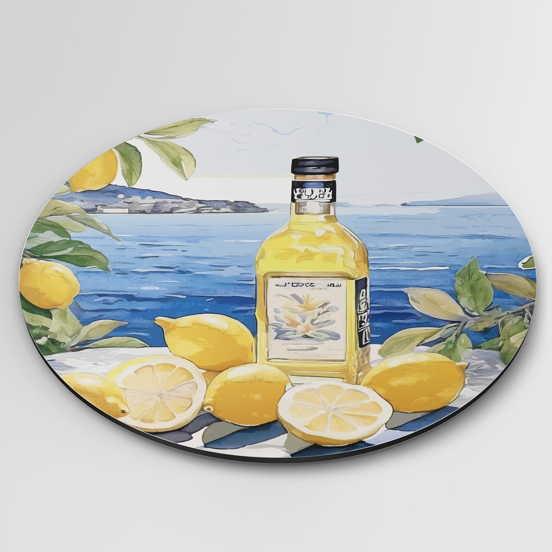 Mediterrane Limonade Muurcirkel-WallArtistic