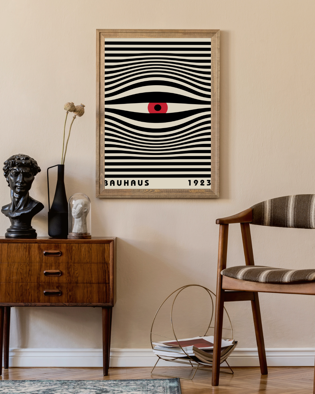 Bauhaus zebra oog Poster
