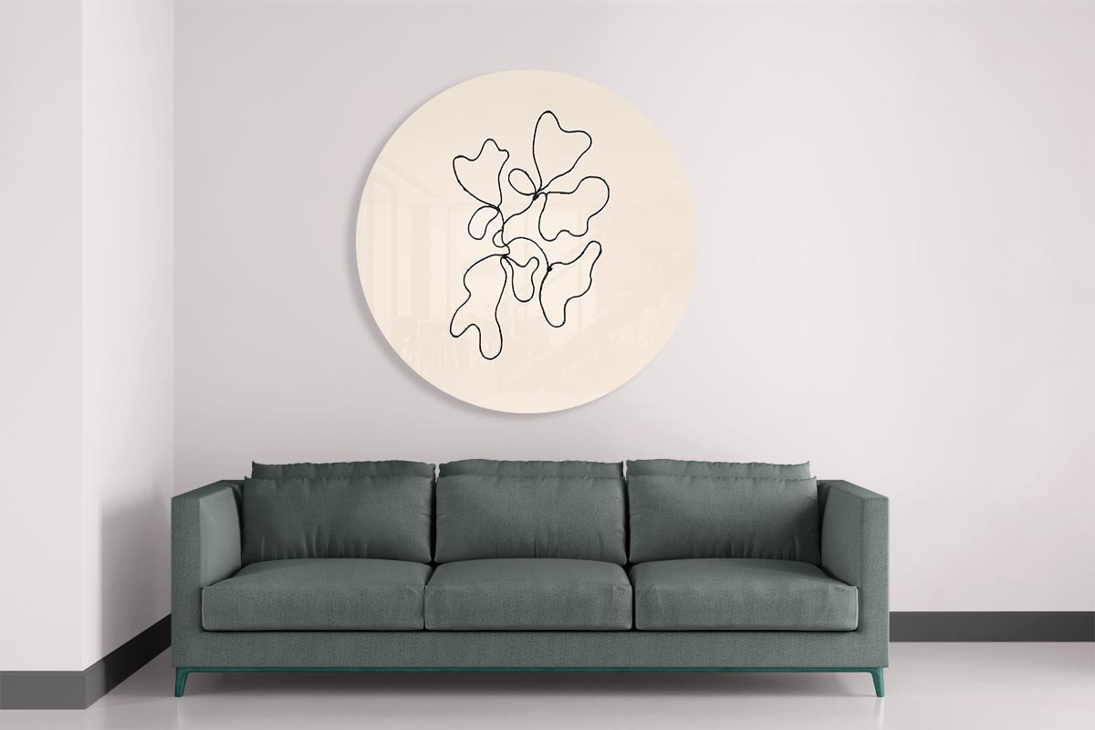 Abstracte Lijntekening Muurcirkel