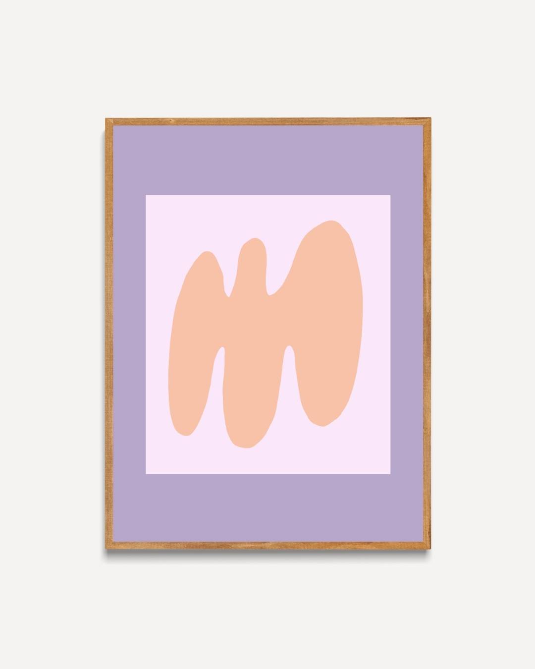 Abstract peach Poster