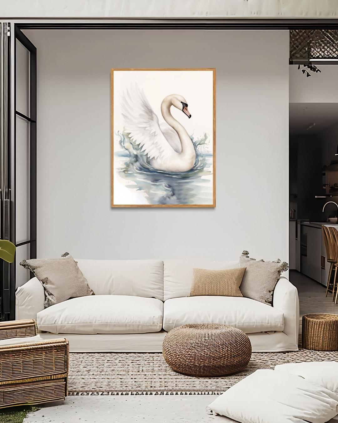 Elegantes Schwan-Poster