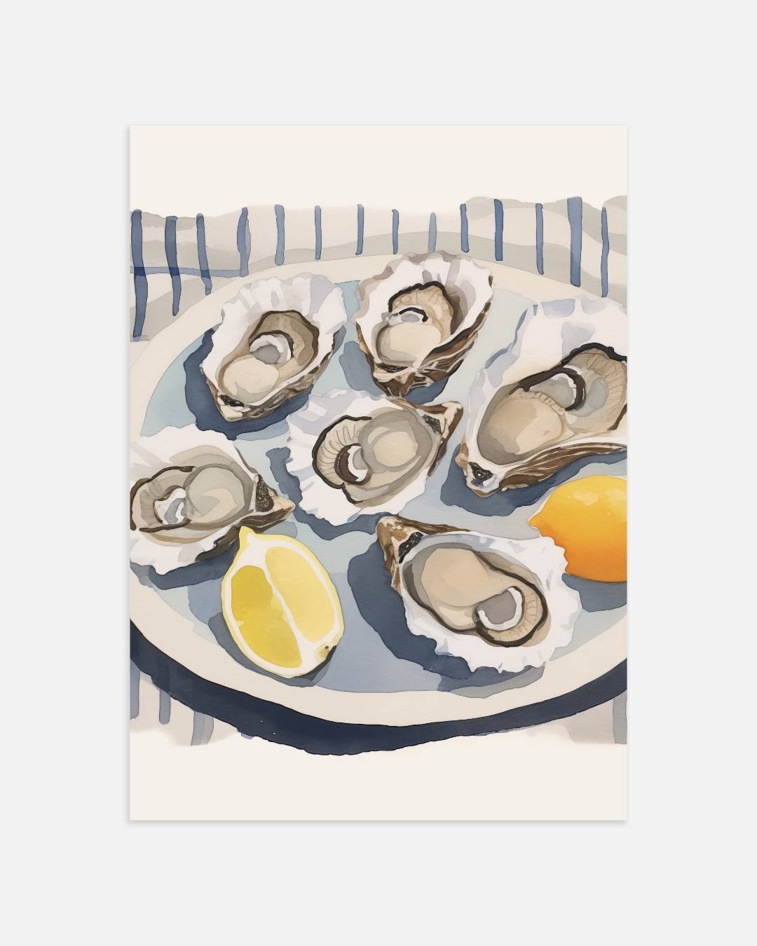 Oesters en citroen Poster