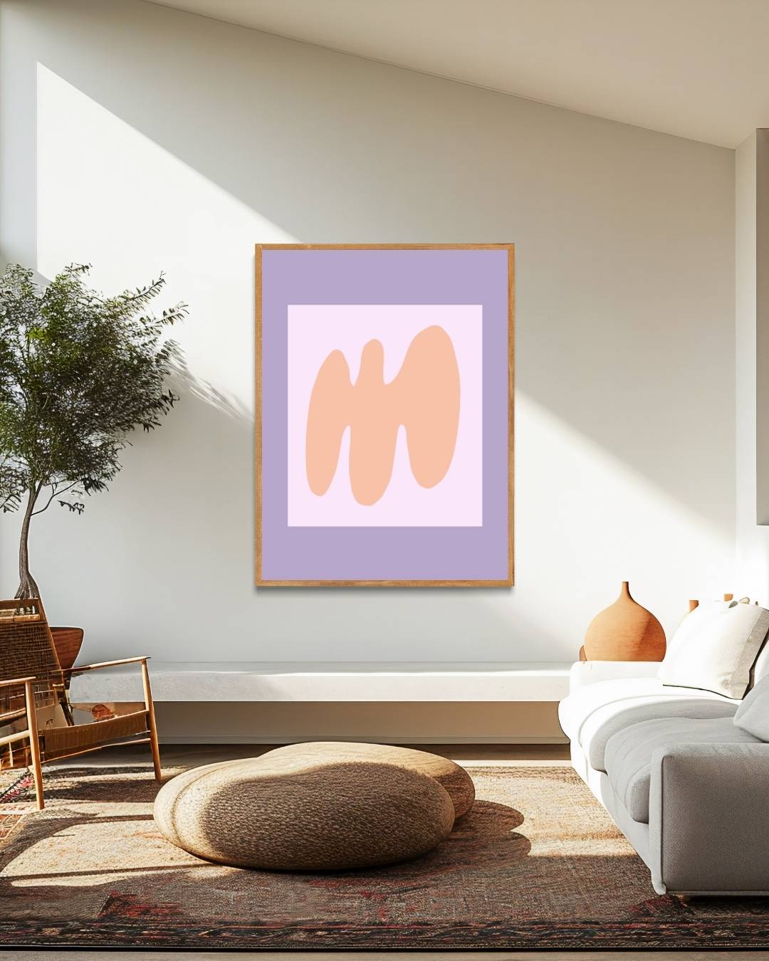 Abstract peach Poster