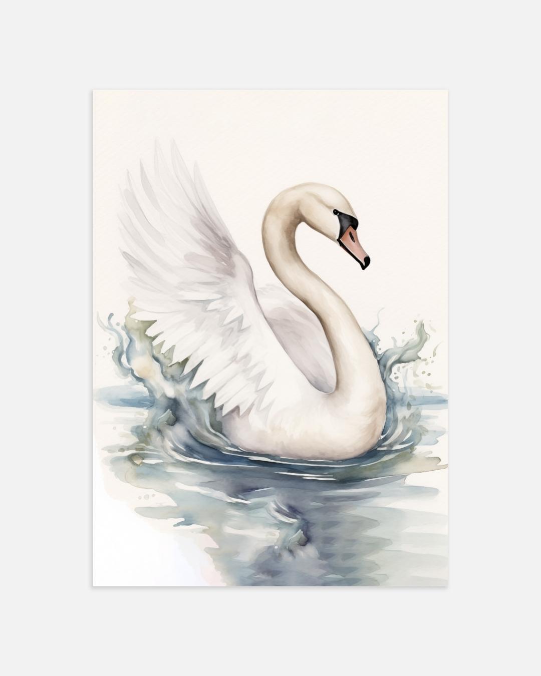 Elegantes Schwan-Poster