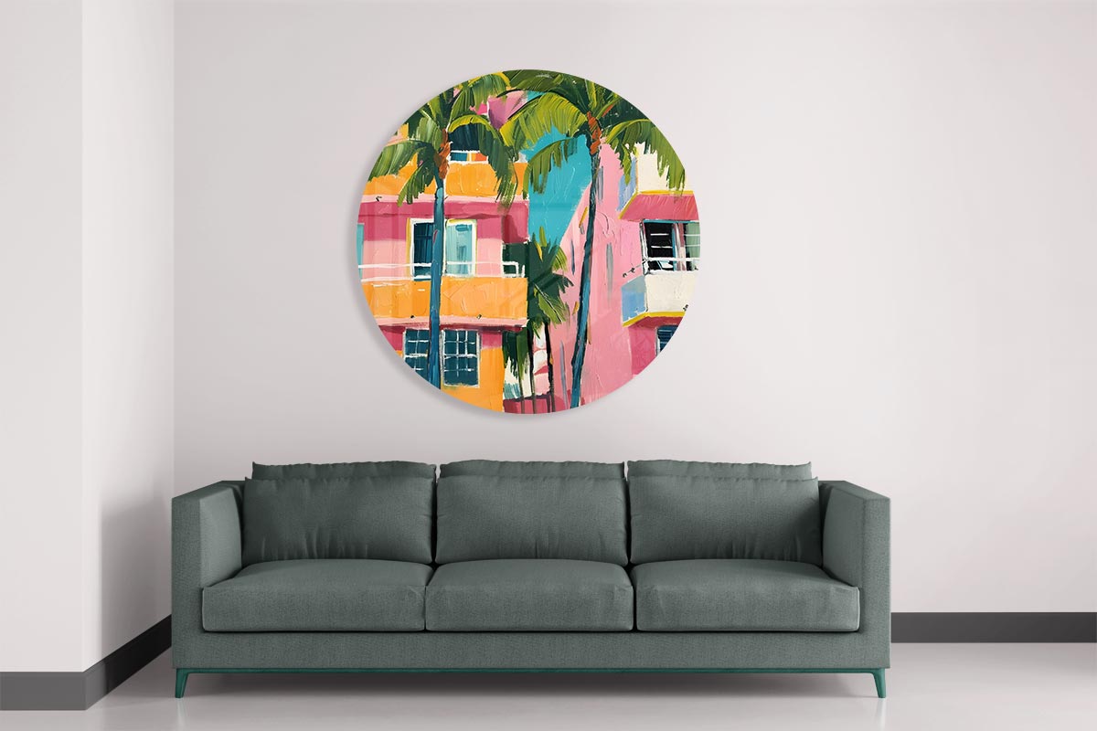 Tropische Miami Muurcirkel