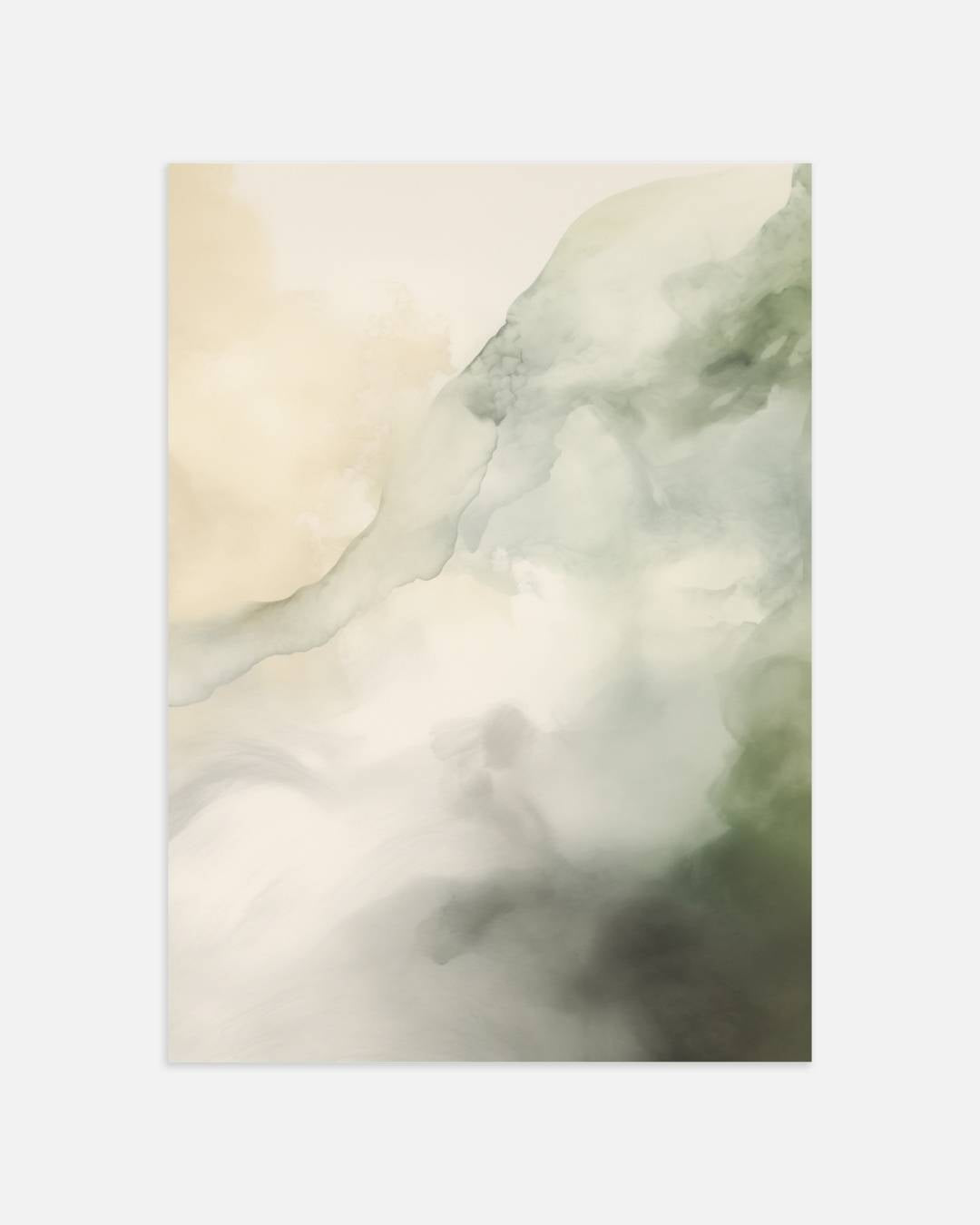 Abstracte aquarel groen Poster