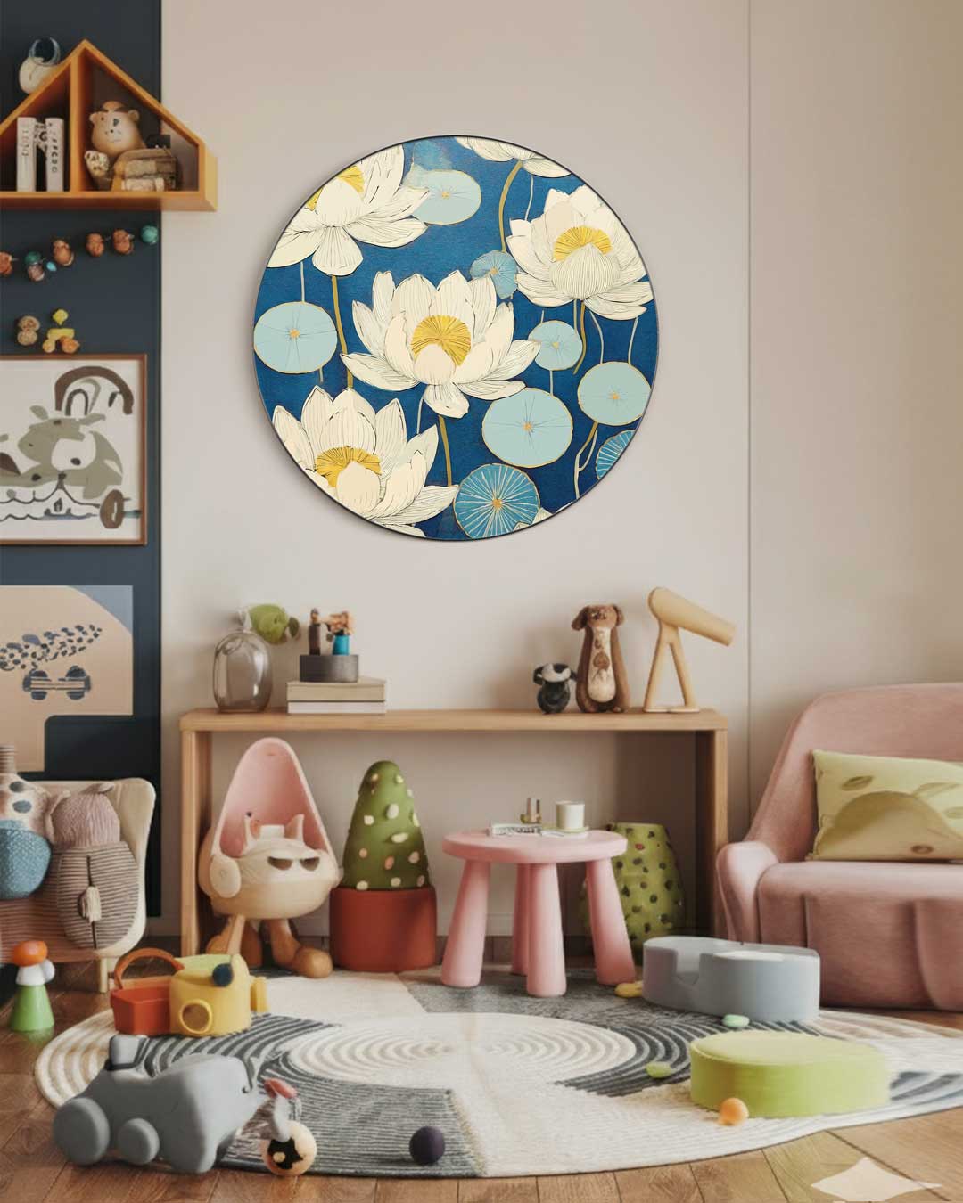 Elegante Lotus Muurcirkel