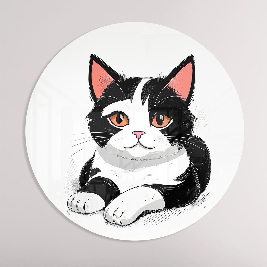 Schattige Kat Muurcirkel