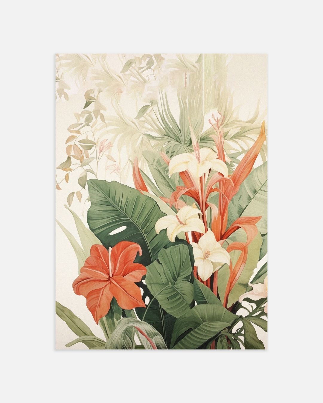 Tropisches Blumenpracht-Poster