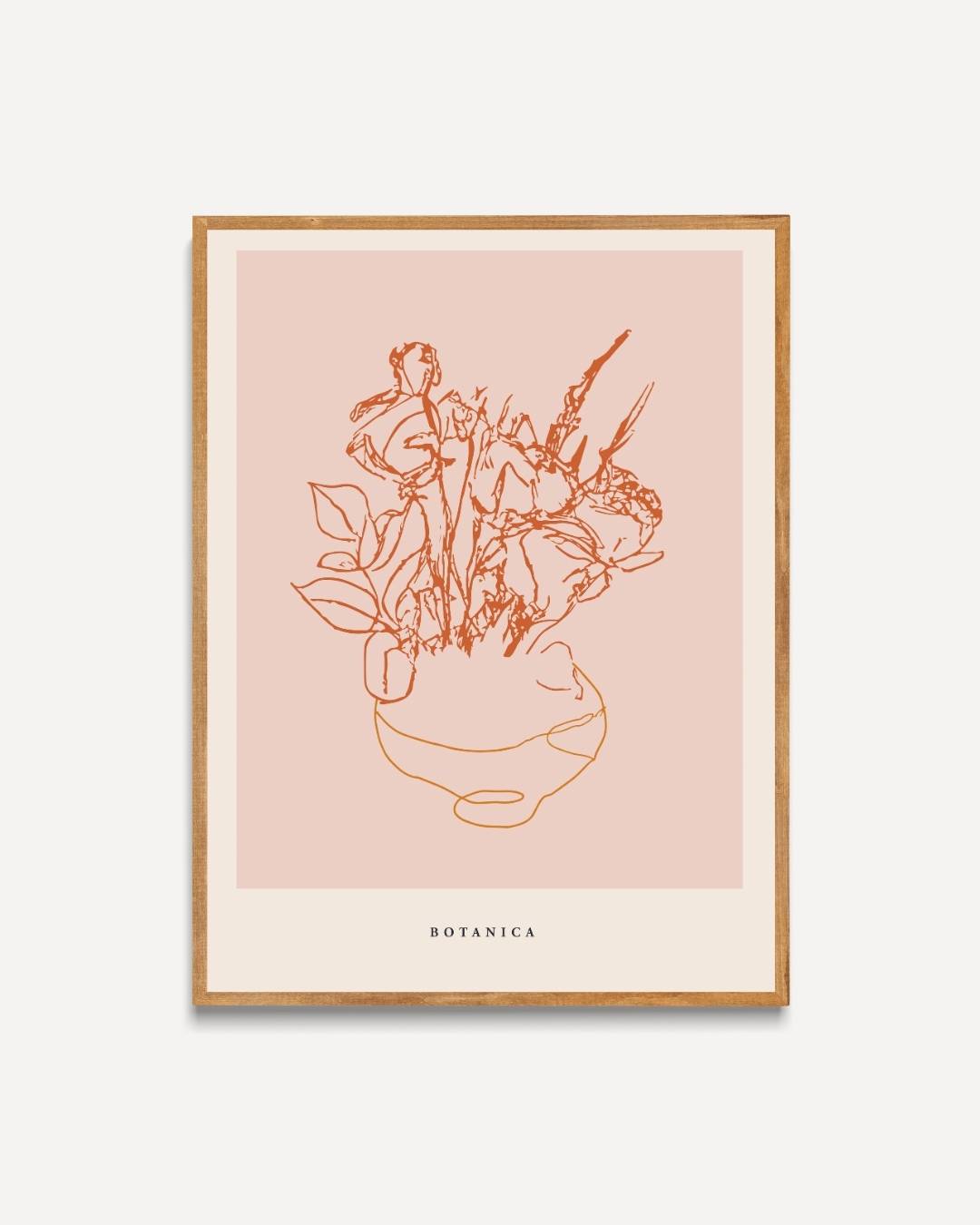 Abstracte botanische Poster