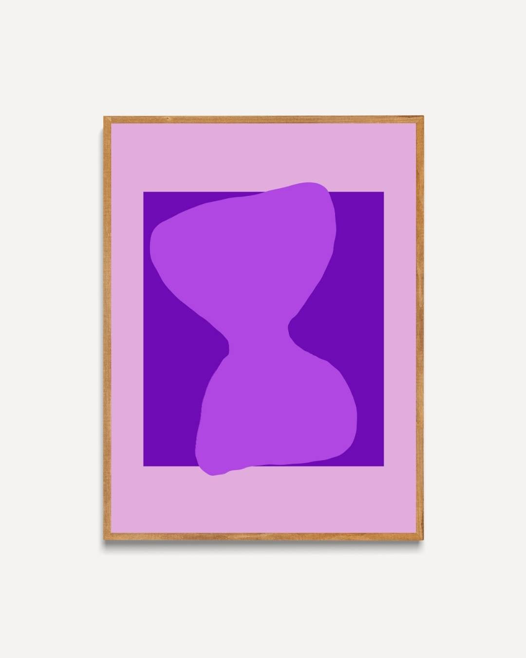 Abstract violet hourglass Poster