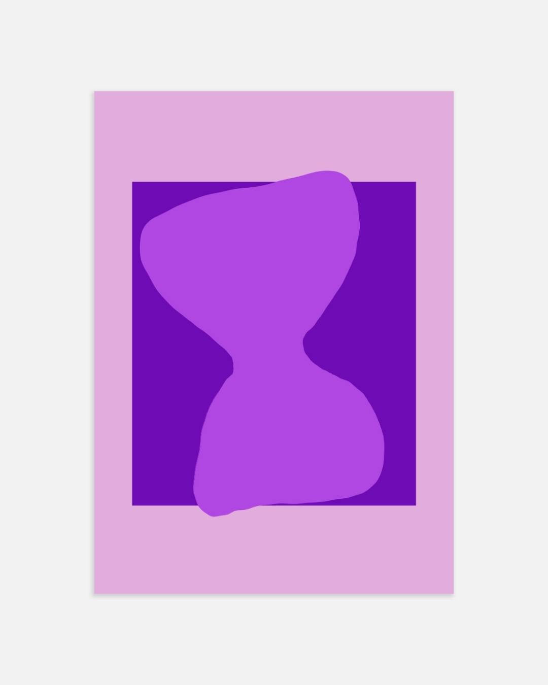Abstract violet hourglass Poster