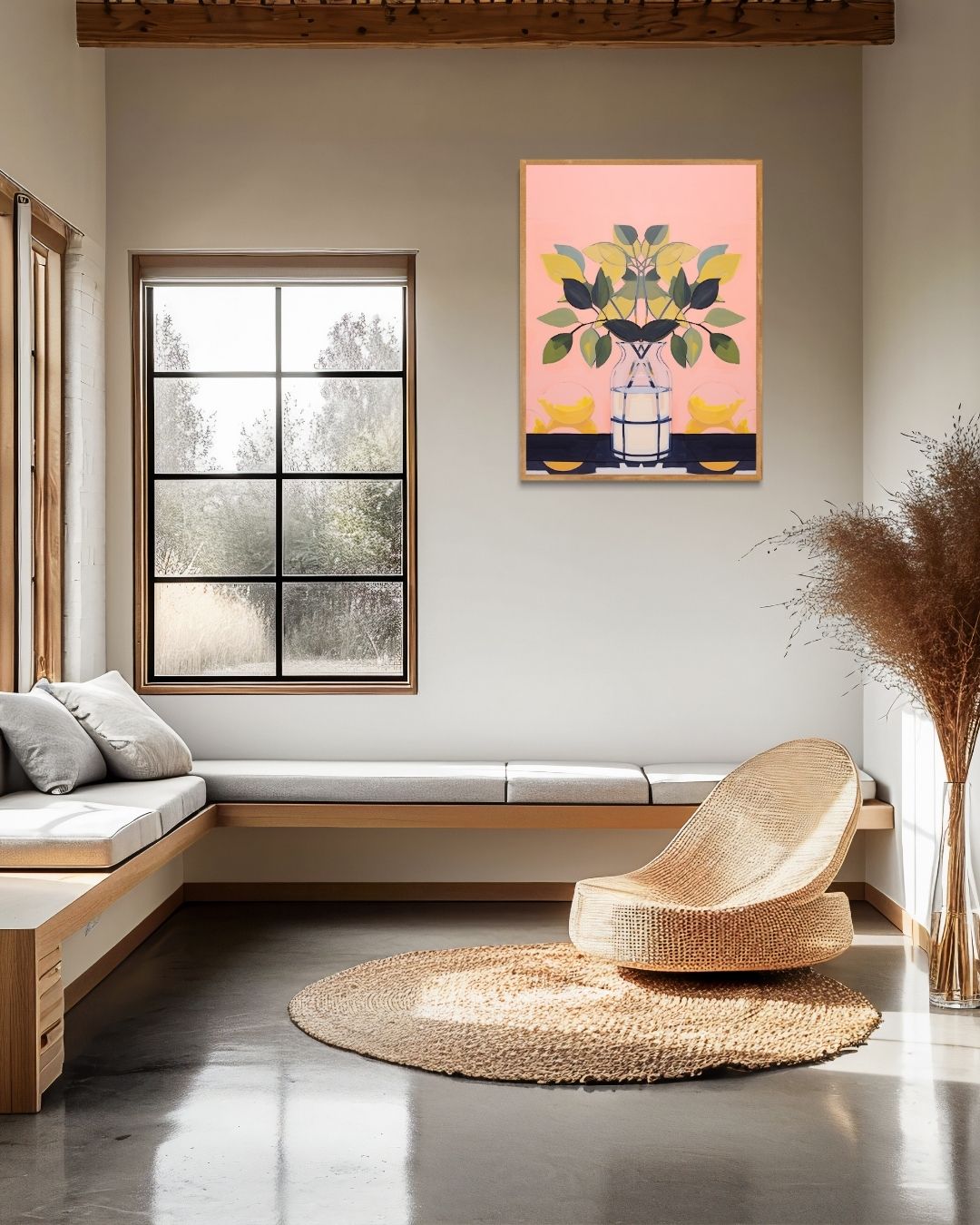 Rustikales Blumenvasen-Poster