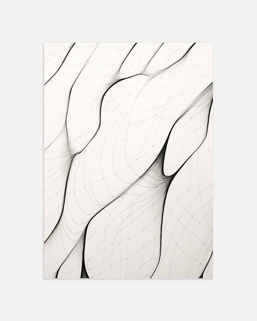 Organische lijnenstructuur Poster