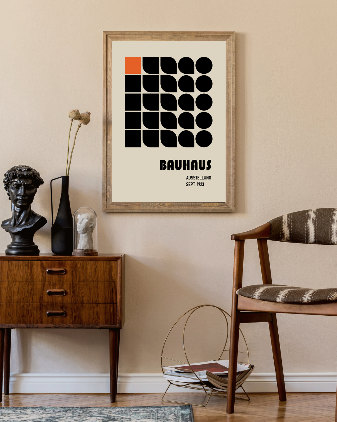 Bauhaus zwarte blokken Poster