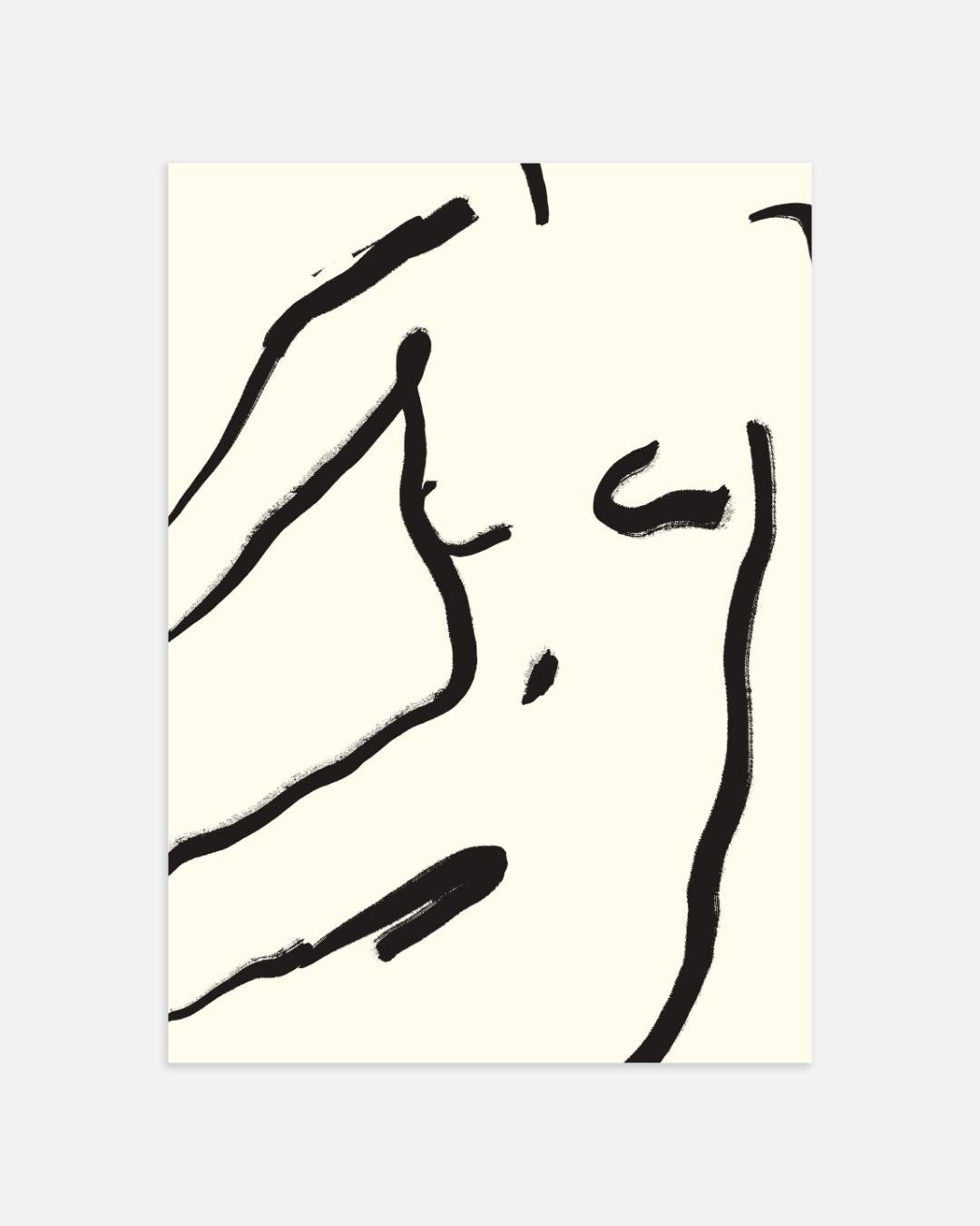 Abstracte zwarte lijnen Poster