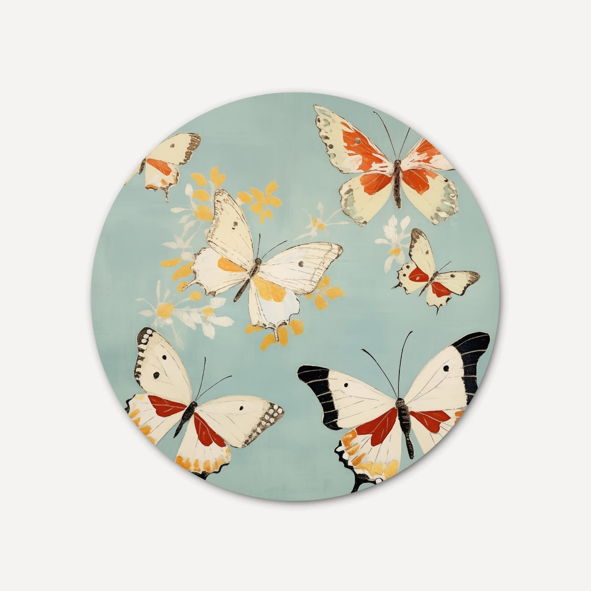 Vlinderparadijs Muurcirkel-WallArtistic