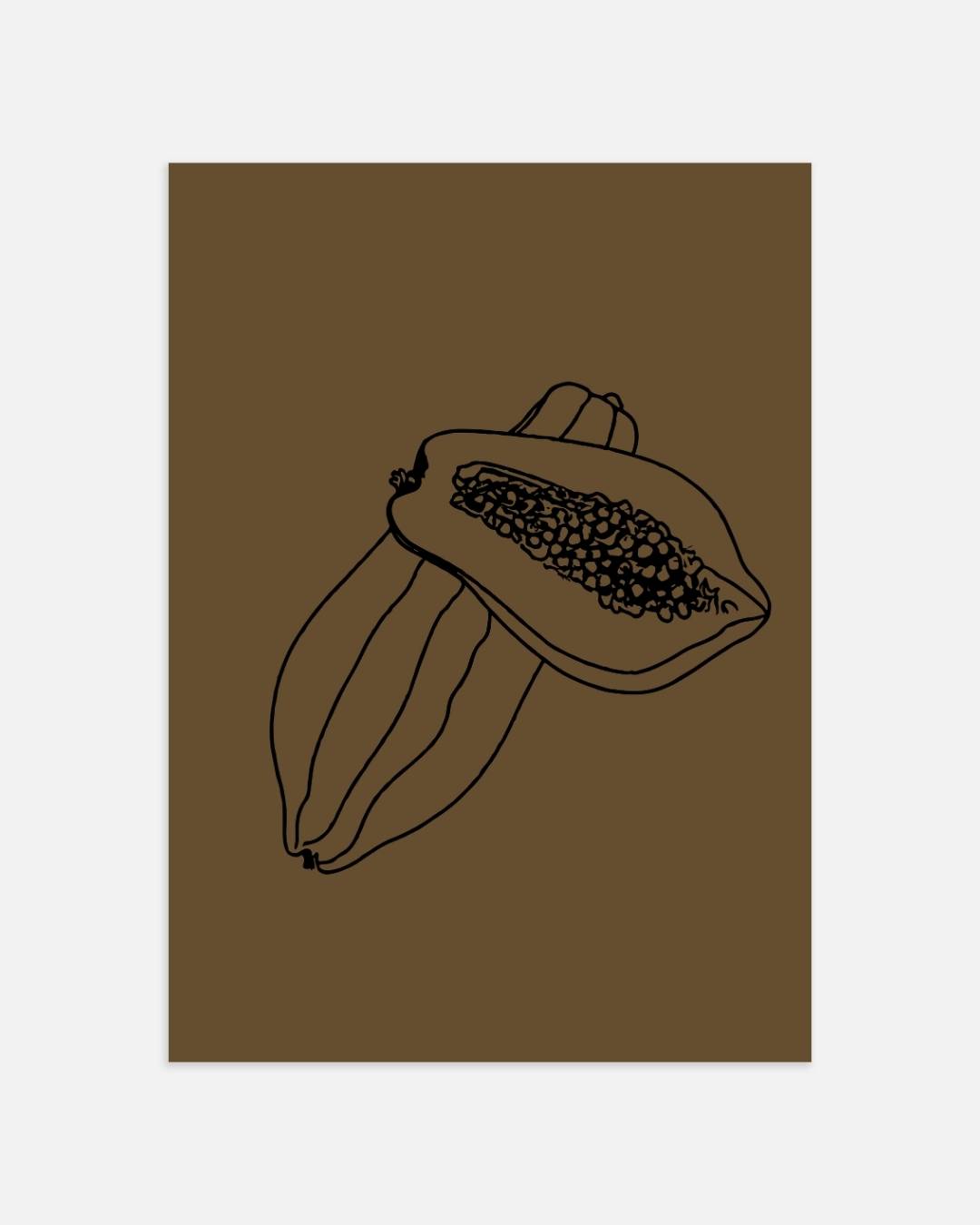 Papaya sketch Poster