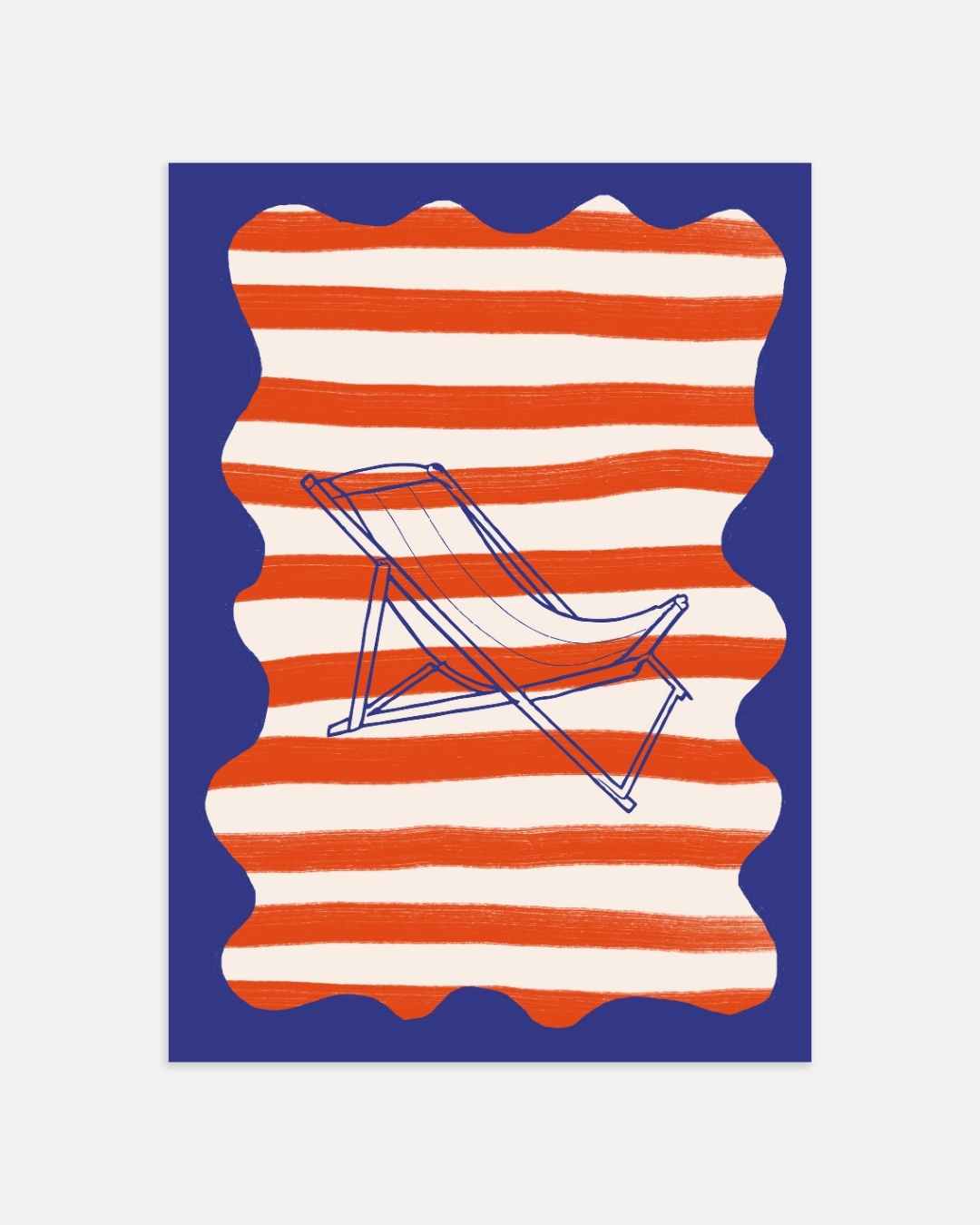 Strandstoel Strepen Poster