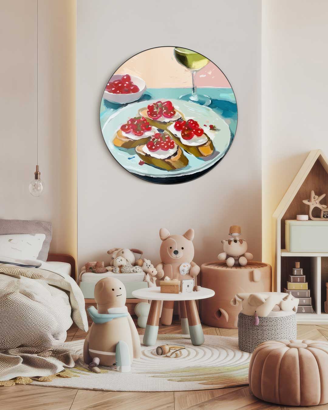 Stijlvolle Foodie Muurcirkel-WallArtistic