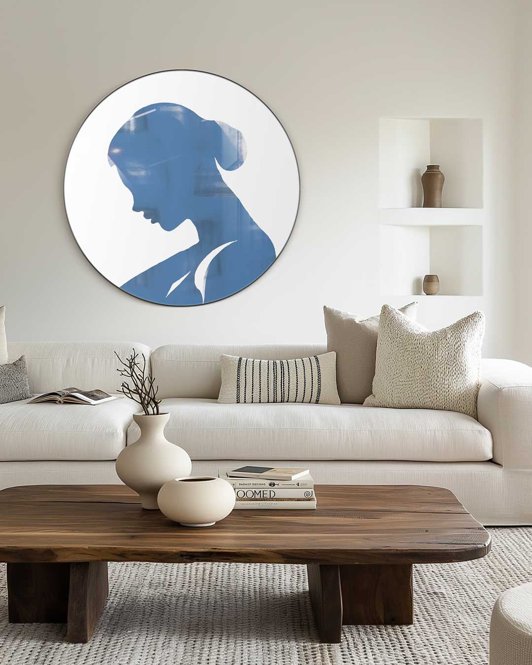 Elegante Silhouet Muurcirkel-WallArtistic