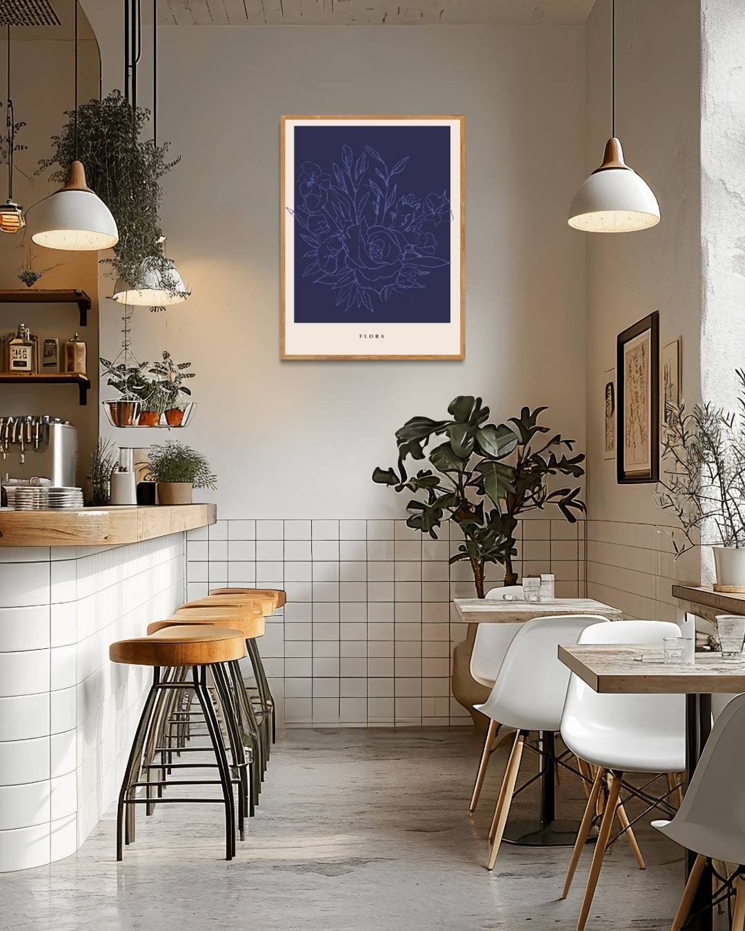 Donkere botanische schets Poster