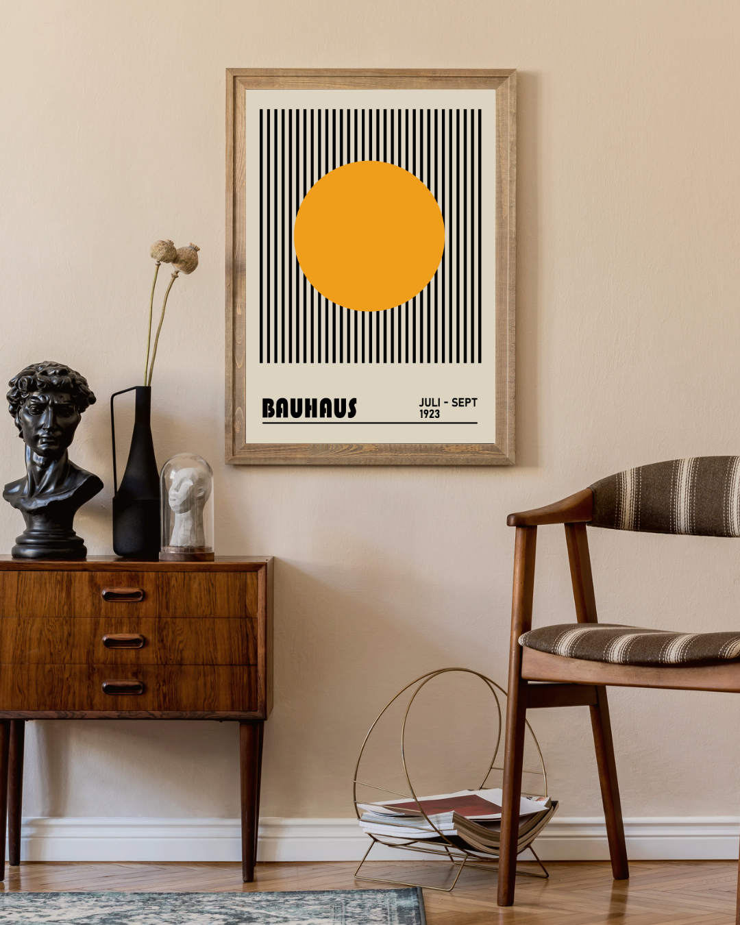Bauhaus abstract geel Poster