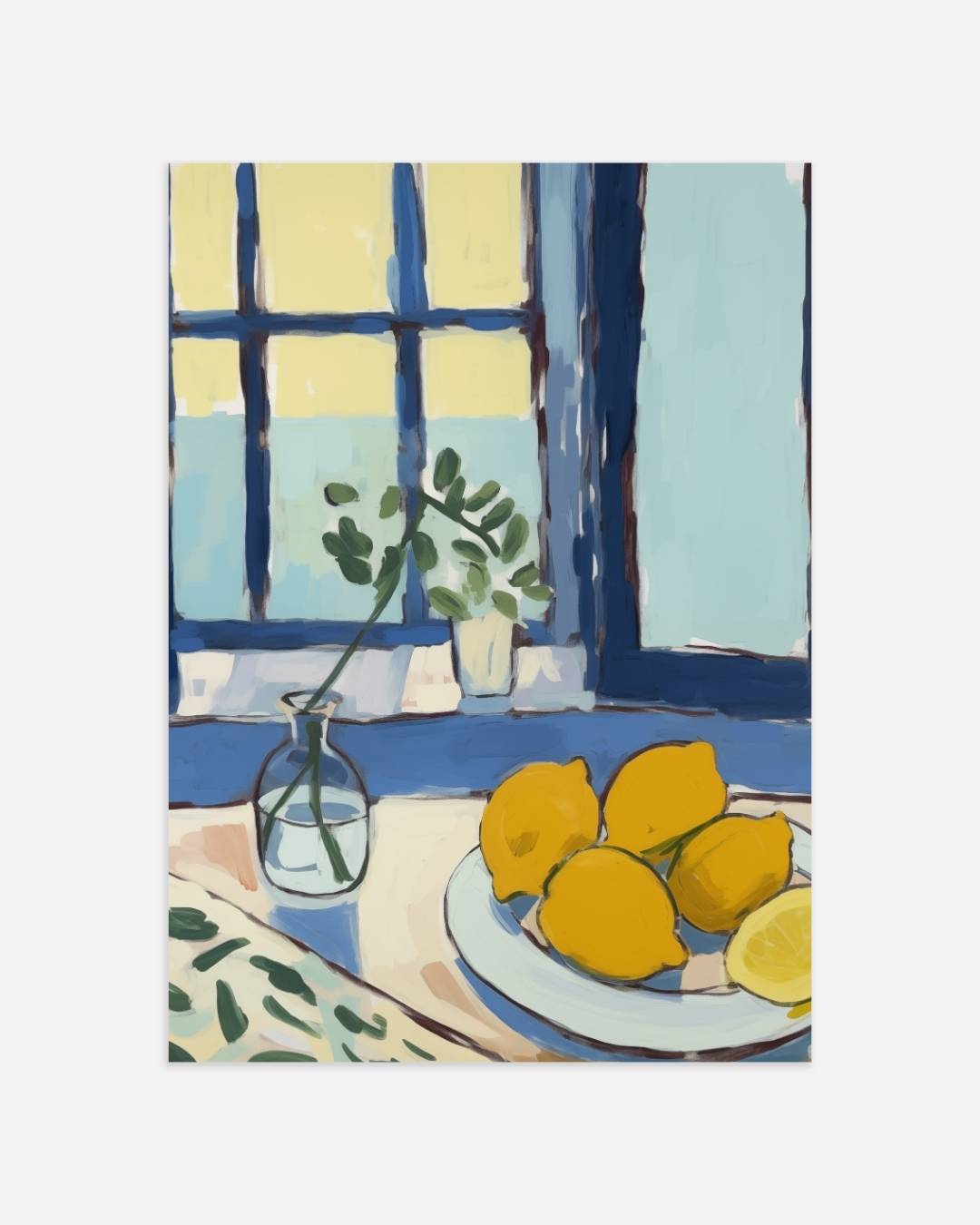 Citroenen en groen Poster