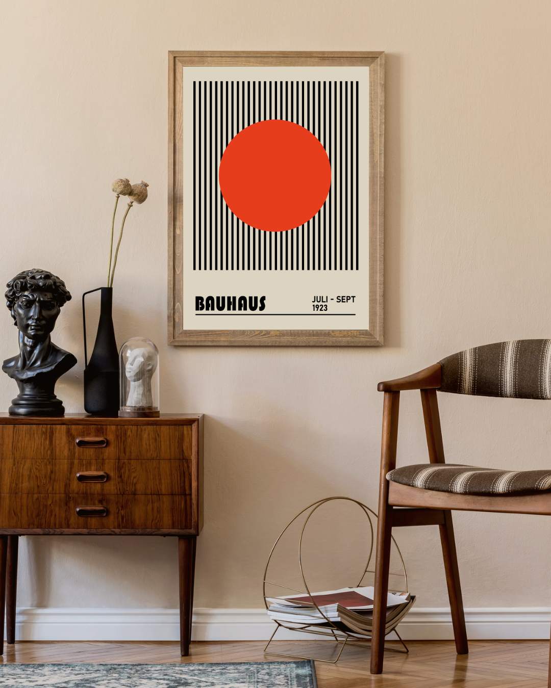 Bauhaus abstract oranje Poster