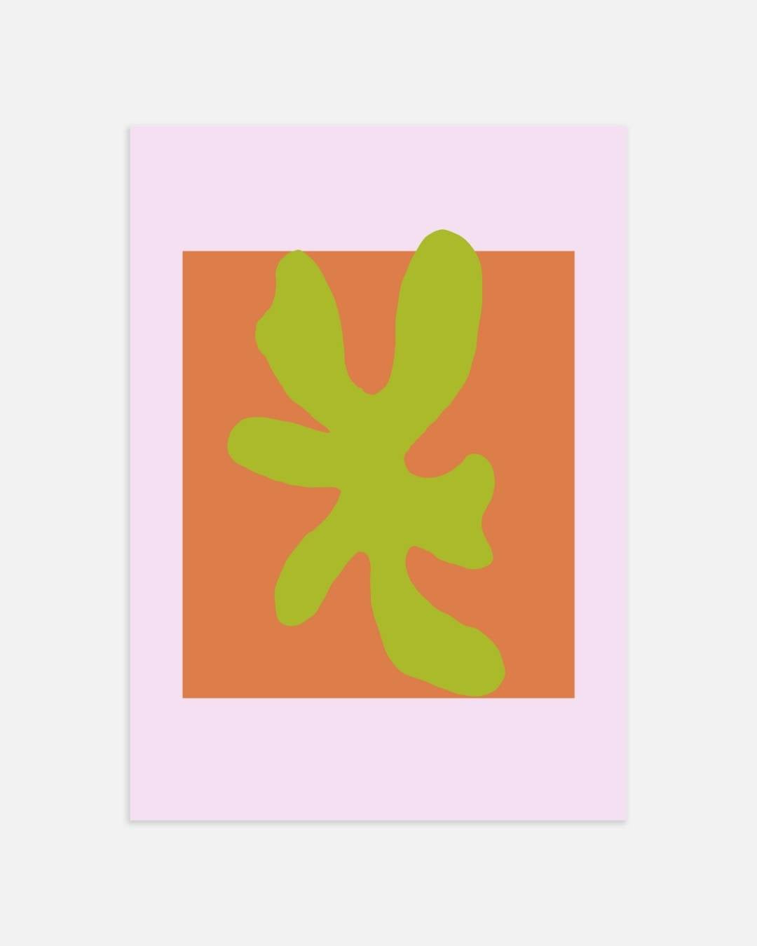 Abstract green shape Poster