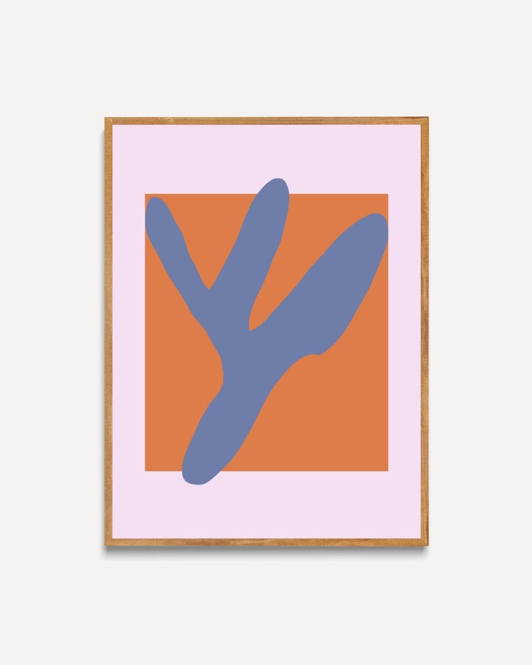 Abstract blue shape Poster