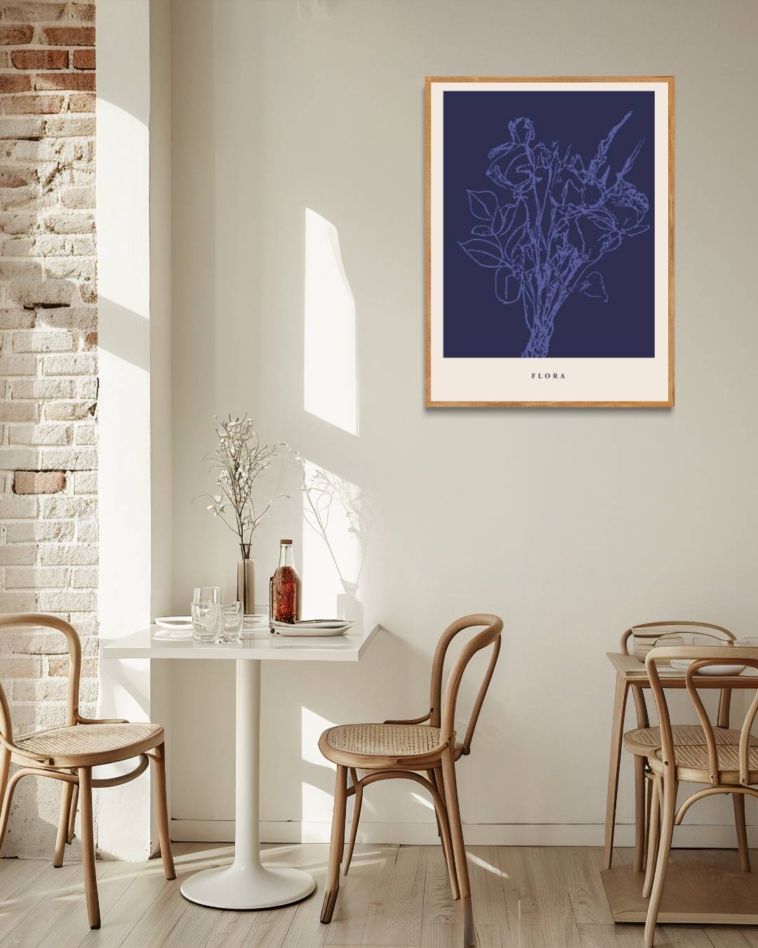 Flora lijnkunst Poster