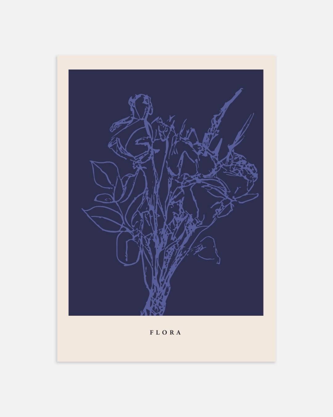 Flora lijnkunst Poster