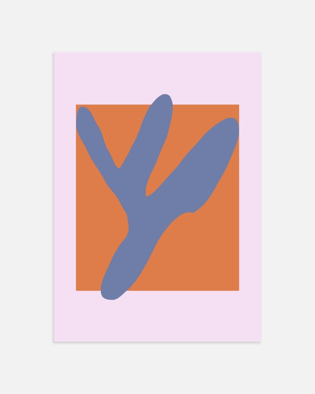 Abstract blue shape Poster