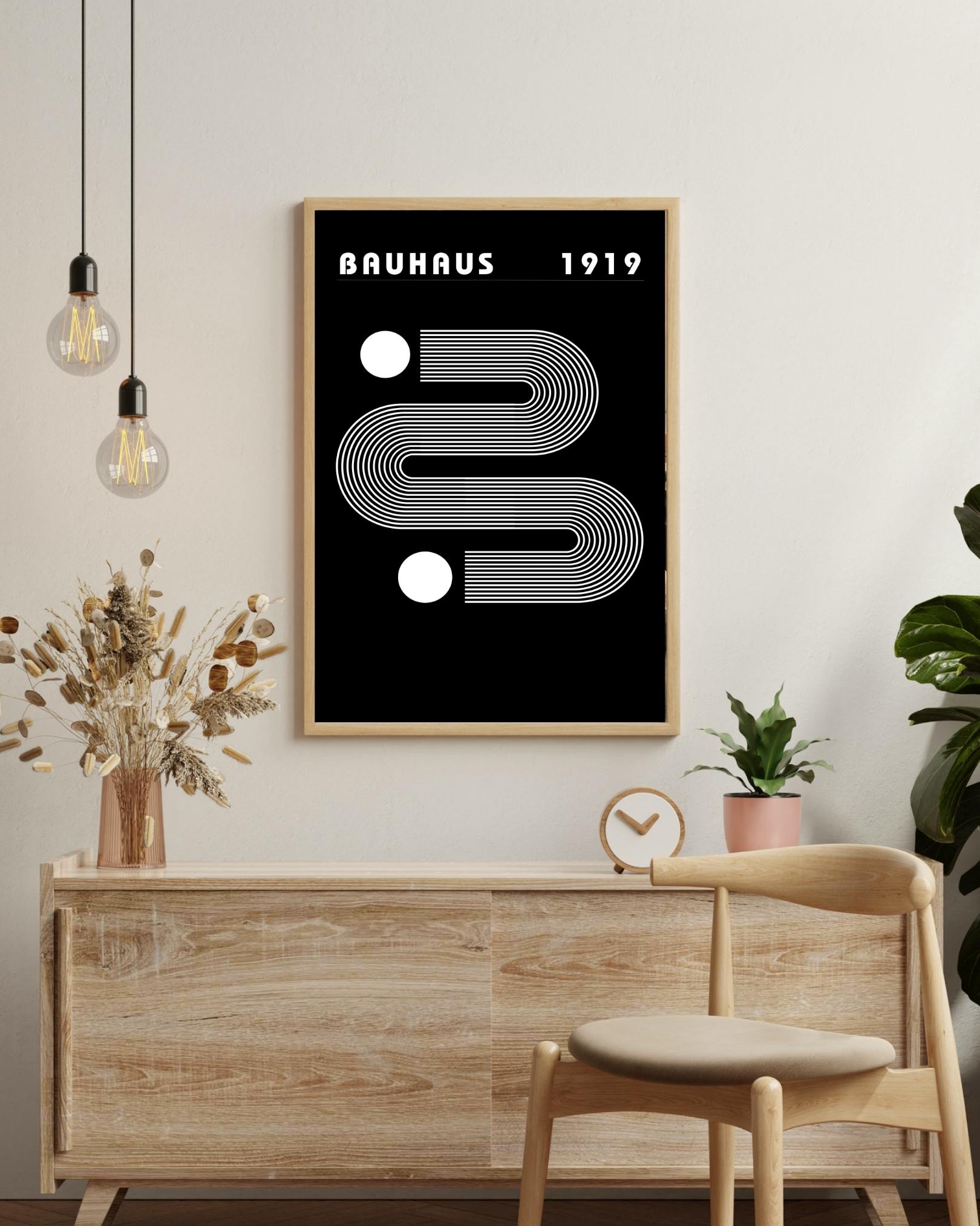 Bauhaus zwart 1919 Poster