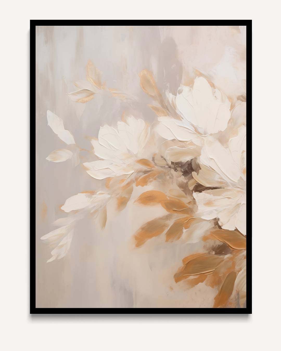 Zachte bloemen in beige